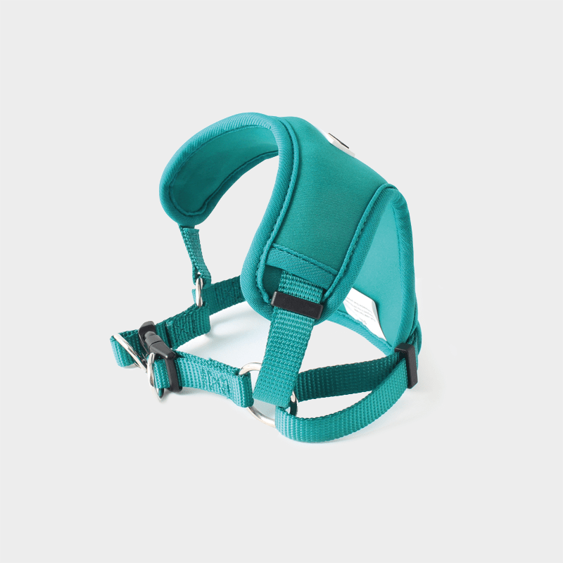 Blaugrünes Neo-Flex Neopren Hundegeschirr von Doodlebone®