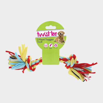 Happy Pet Twist-Tee Tauspielzeug 2 Knoten - Größe S, 3er-Set – Bild 2