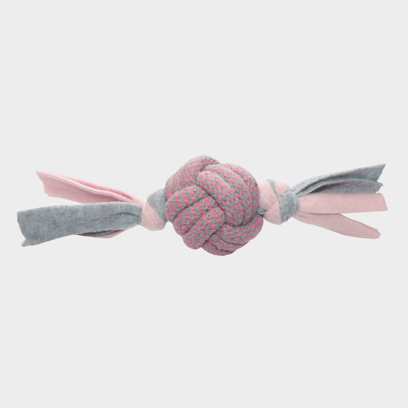 Pinker Fleece Ball Little Racals von Happy Pet mit den Maßen 22 x 8 x 8 cm