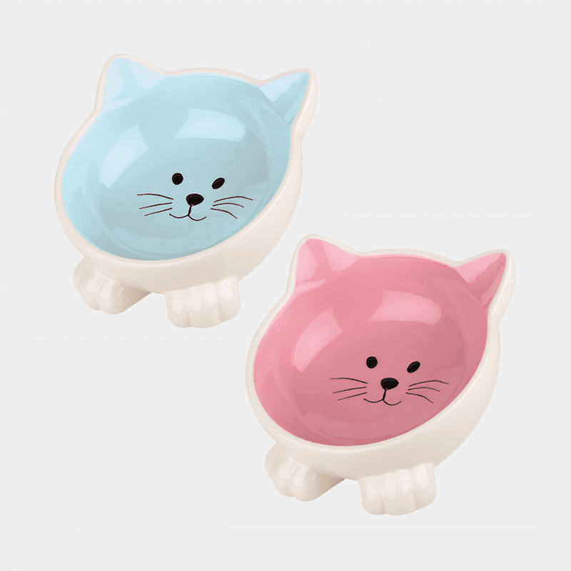 Happy Pet Orb Katzennapf in den Farben blau und pink