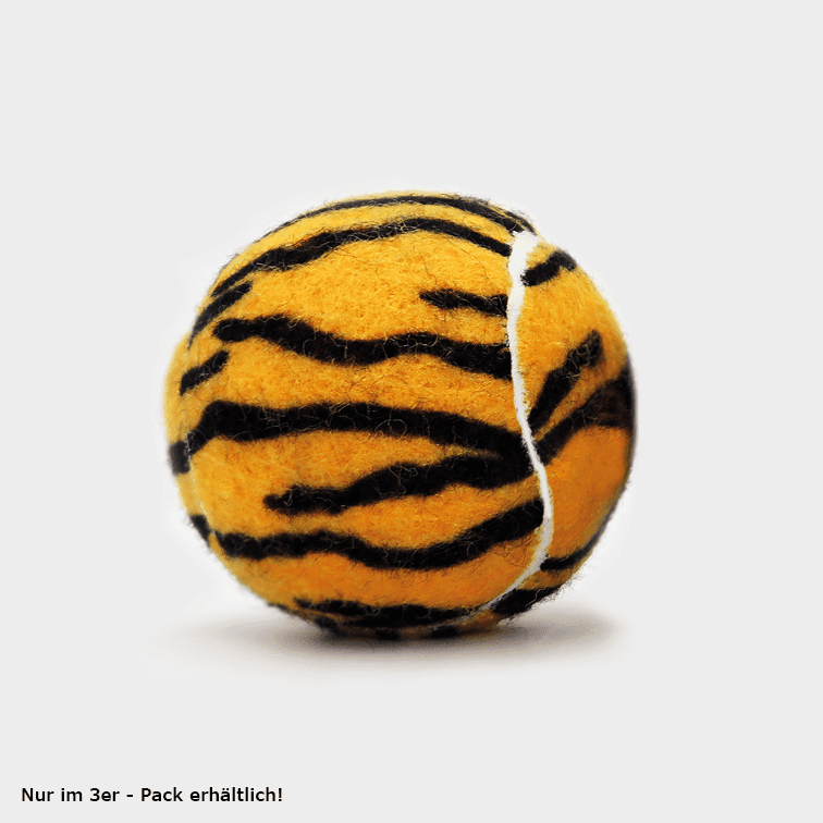 SPORTSPET Tennisball Dschungel Varianten einzeln mit Tigeraufdruck
