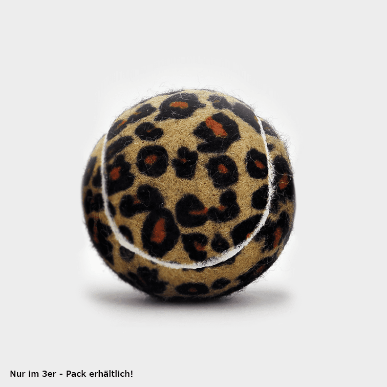 SPORTSPET Tennisball Dschungel Variante einzeln mit Leopardenmuster